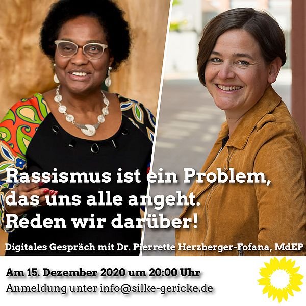 Sharepic mit Fotos von Silke Gericke und Dr. Pierrette Herzberger-Fofana